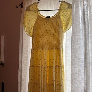Yellow Floral Women's Dress
